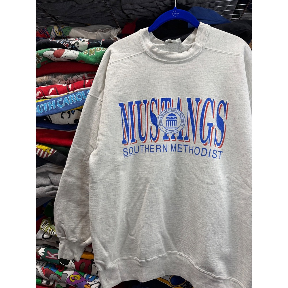 Vintage 1993 SMU Mustangs Southern Methodist University Sweatshirt Summit XL